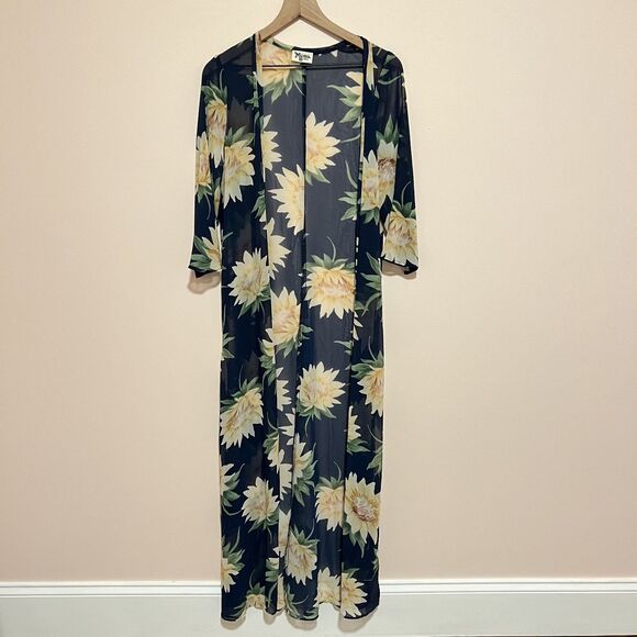 Show Me Your MuMu Karmyn Maxi Dress Cape in Sunflower Dreams Women's Size Small - Picture 4 of 11